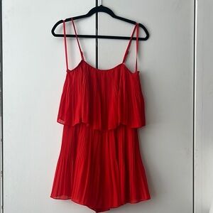Naked Zebra Red Layered Romper